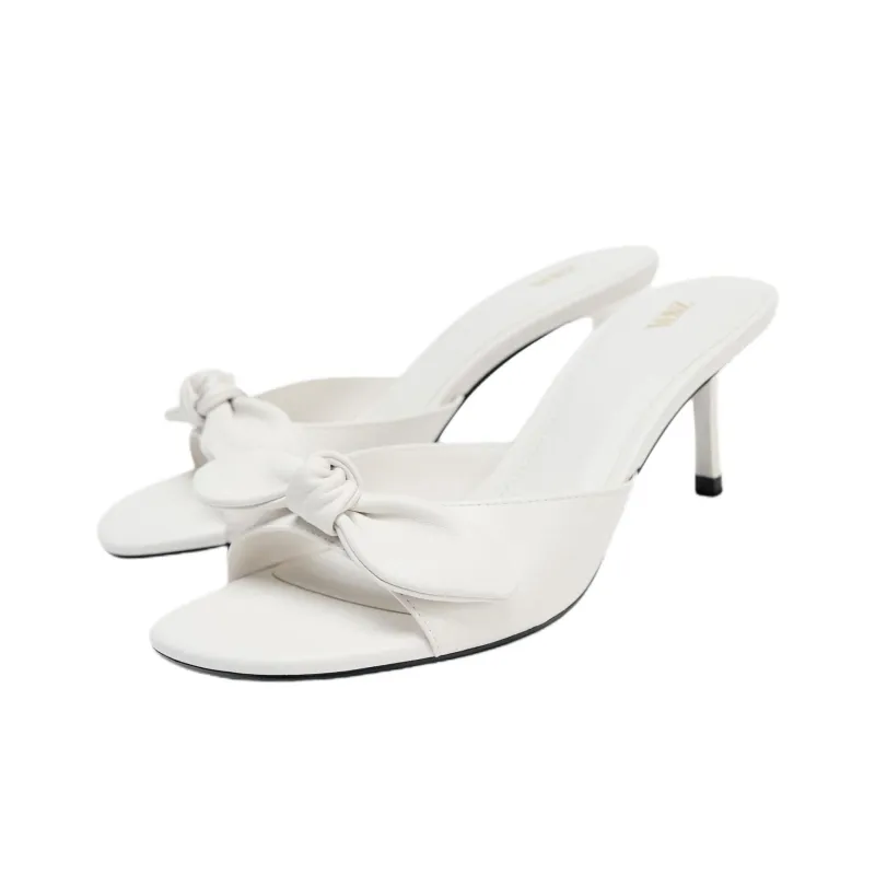 ZARA PU Polyurethane Slip Resistant Slide Slippers Women's White-1
