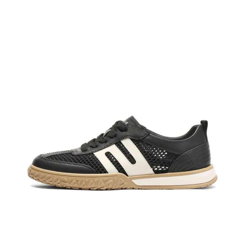 BELLE Casual Shoes Men Low Top Black/White, White-0