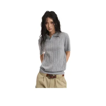 NEVER RULE Polo Shirts Unisex Stone Gray