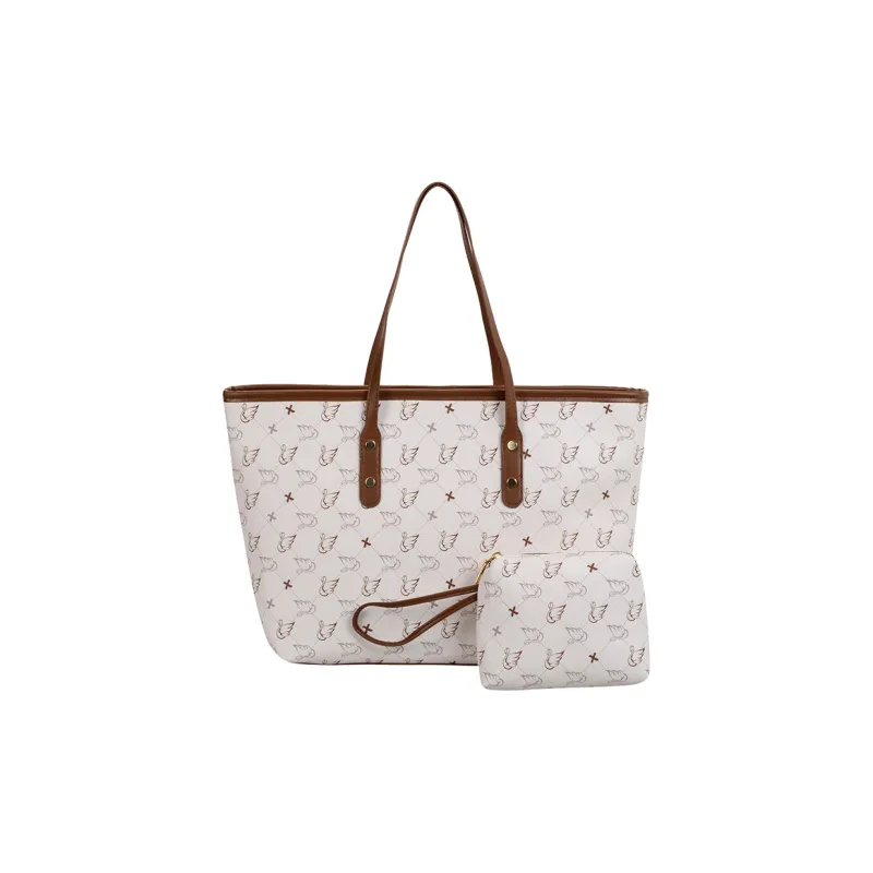 TOUTSEUL YOLO PU Tote Bag, Shoulder Bag Regular Women's White/Black/Pink/Brown-0