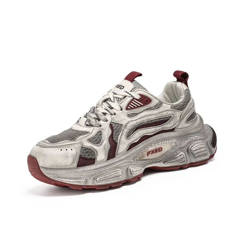 JANECO Slip Resistant, Abrasion Resistant, Breathable Low Top Chunky Sneakers Men's-6