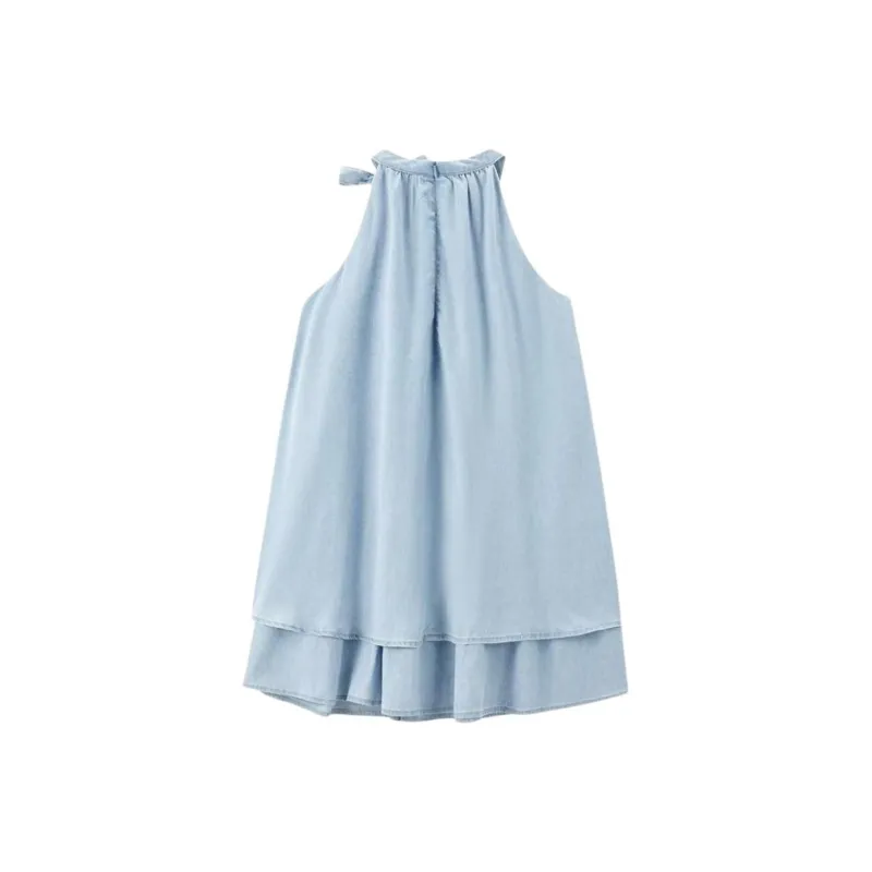 GOSO Sleeveless Dresses Women's Blue-1