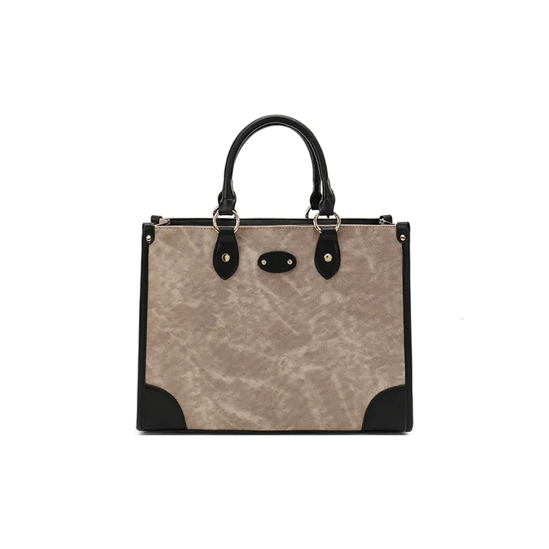 COMELY Synthetic Leather Tote Bag, Shopping Bag, Handbag, Shoulder Bag Regular Women's Ink Black-1