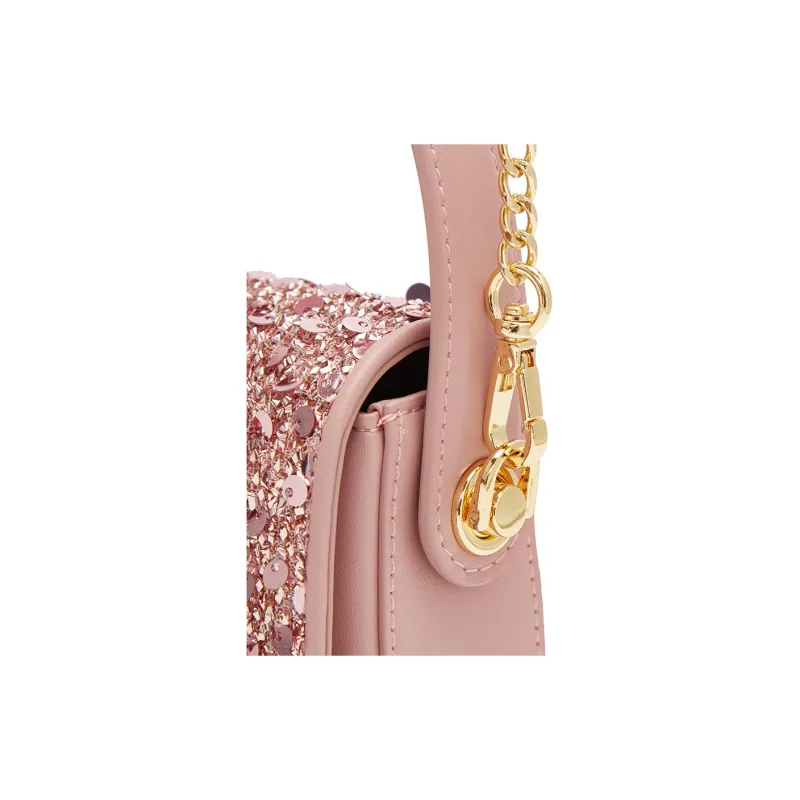 ELLE Fabric Handbag Regular Women's Black/Pink-9