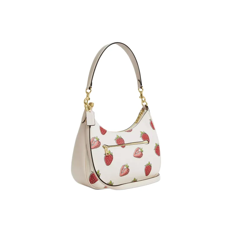 COACH Teri Coated Canvas Hobo Bag, Crossbody Bag, Shoulder Bag Tubas Women's Gold & Chalk Multicolor-1