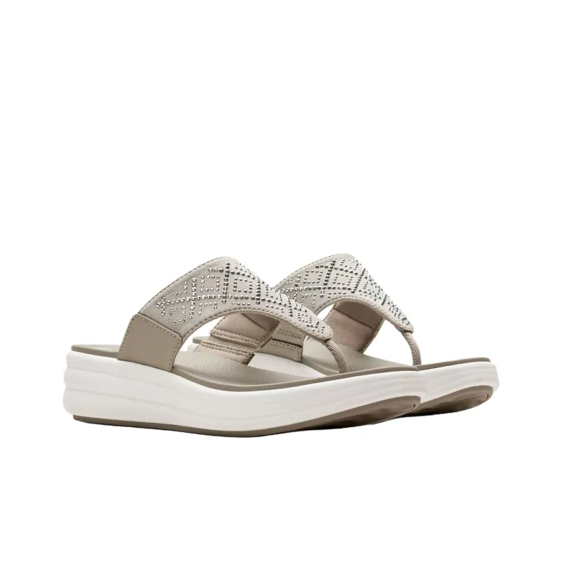 Clarks EVA Abrasion Resistant Flip Flops Women's Stone Color-2
