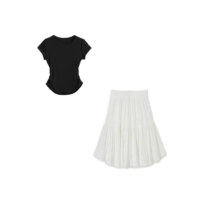 DOSOHEB Two Piece Skirt Sets Women's-0