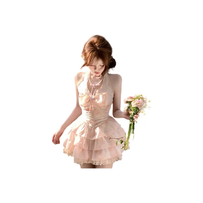FLIM Sleeveless Dresses Women's Pink-0