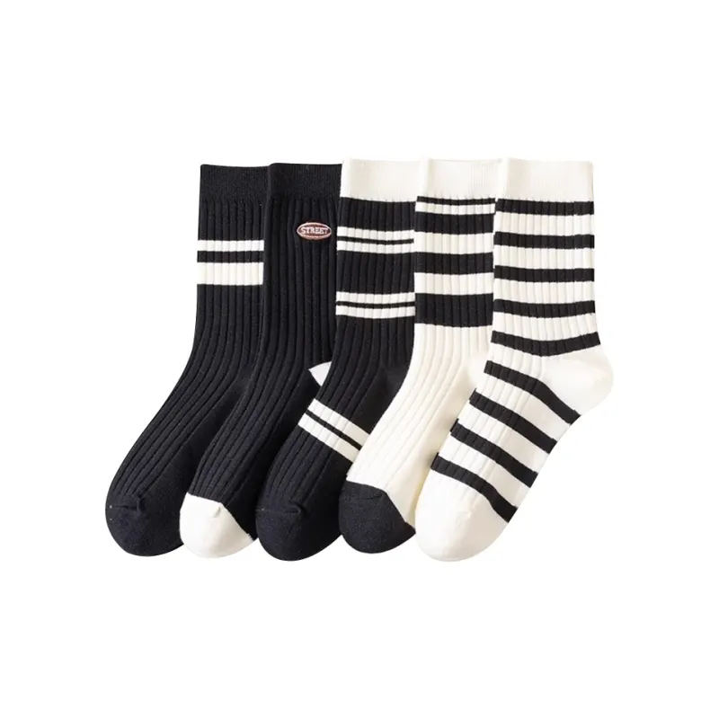Mulong Family Mid Calf Socks Women's 5 Pack-0