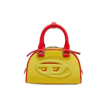 DIESEL Polyester Bowling Bag, Shoulder Bag, Crossbody Bag, Handbag Mini Women's Yellow
