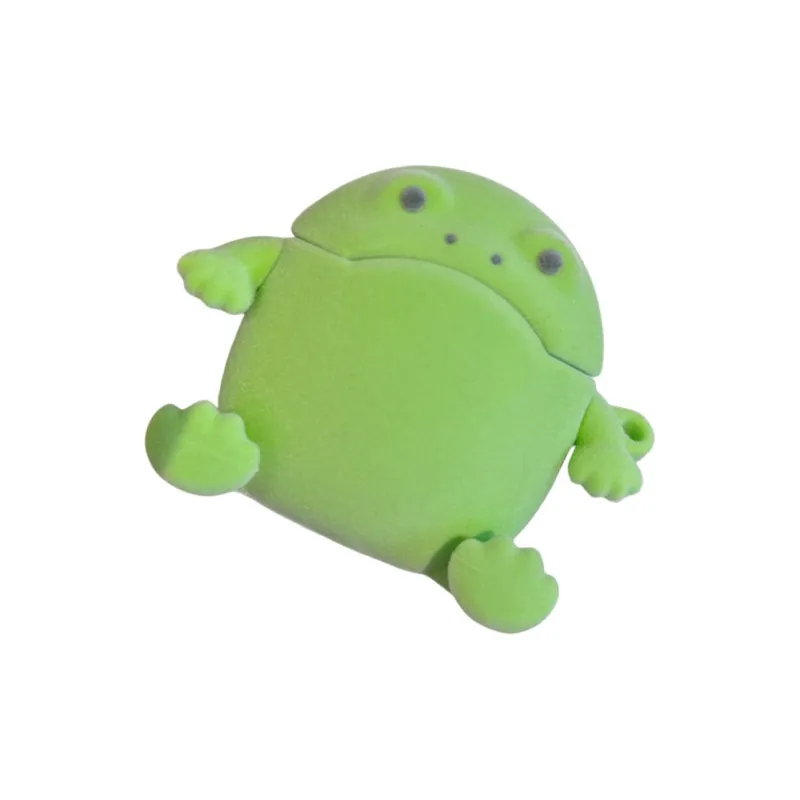 Baohuguang Compatibility Apple AirPods 3/1/2/Pro/Pro 2 Silicone Fashion Minimalist Style Flock Frog Headphone Cases-1