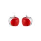 Red Apple Clip-on Earrings 1 Pair Eh-3836.ebB