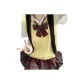 Short-Sleeved Shirt+Bow Tie+Begonia Red Plaid Skirt+Yellow Tank Top