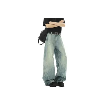 GY.VG Jeans Unisex Vintage Blue