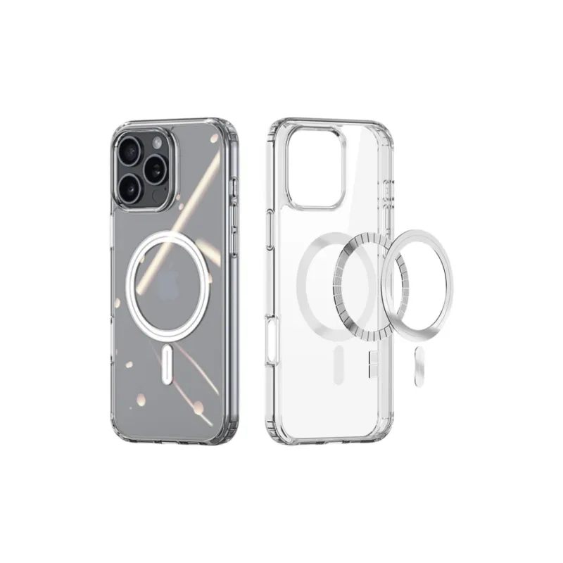 DUXDUCIS Transparent Strong Magnetic Impact Resistant Phone Cases Works With IPhone 15-2