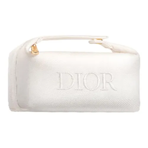DIOR White Cosmetics Storage Bags Portable
