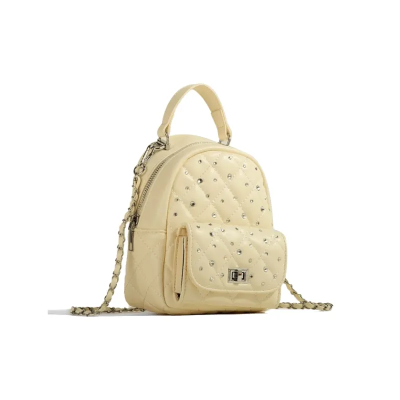 Jade En Plus PU Backpack Regular Women's Soft Pink/Ink Stone Black/Lemon/Milk White-23