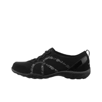 Skechers Breathe Easy Low Top Casual Shoes Women's Black