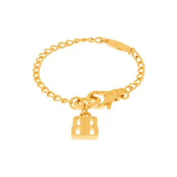 Balenciaga Gold Plated Bracelets Men's Gold