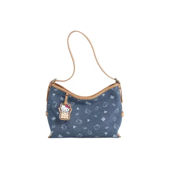 TOUTOU Hello Kitty Collaboration Hello Kitty Fabric Shoulder Bag Regular Women's Denim Blue