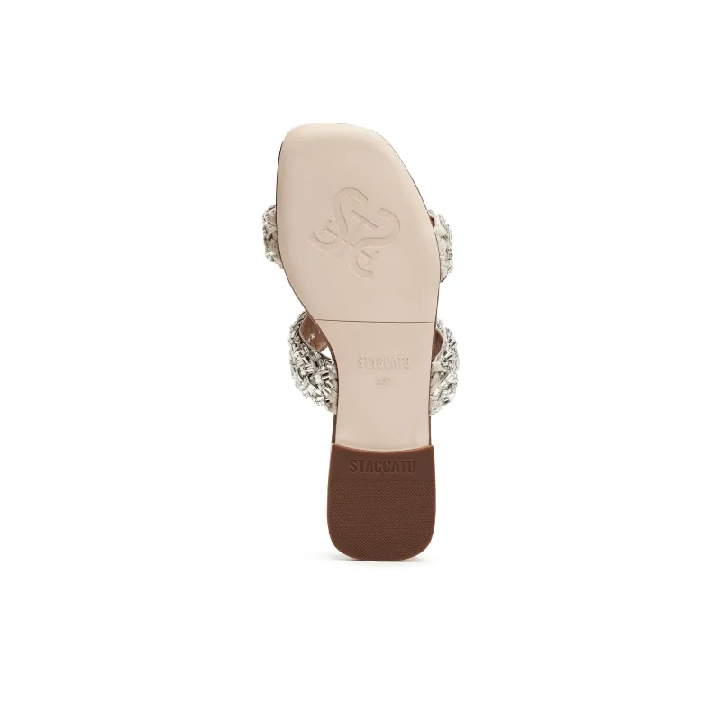 Staccato Rubber Sole Quick Dry Slide Slippers Women's Starry Silver-6