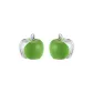 Green Apple Clip-on Earrings 1 Pair Eh-3836.ebA
