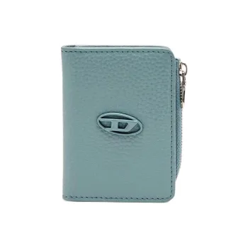 DIESEL Cow Leather Card Holder Women's Light Blue