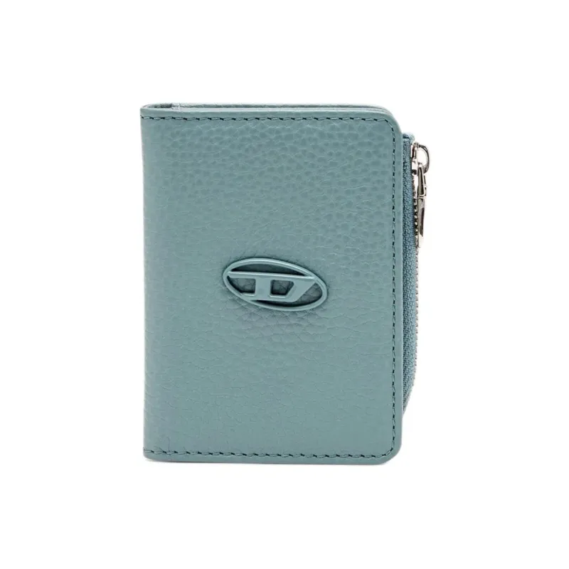 DIESEL Cow Leather Card Holder Women's Light Blue-0
