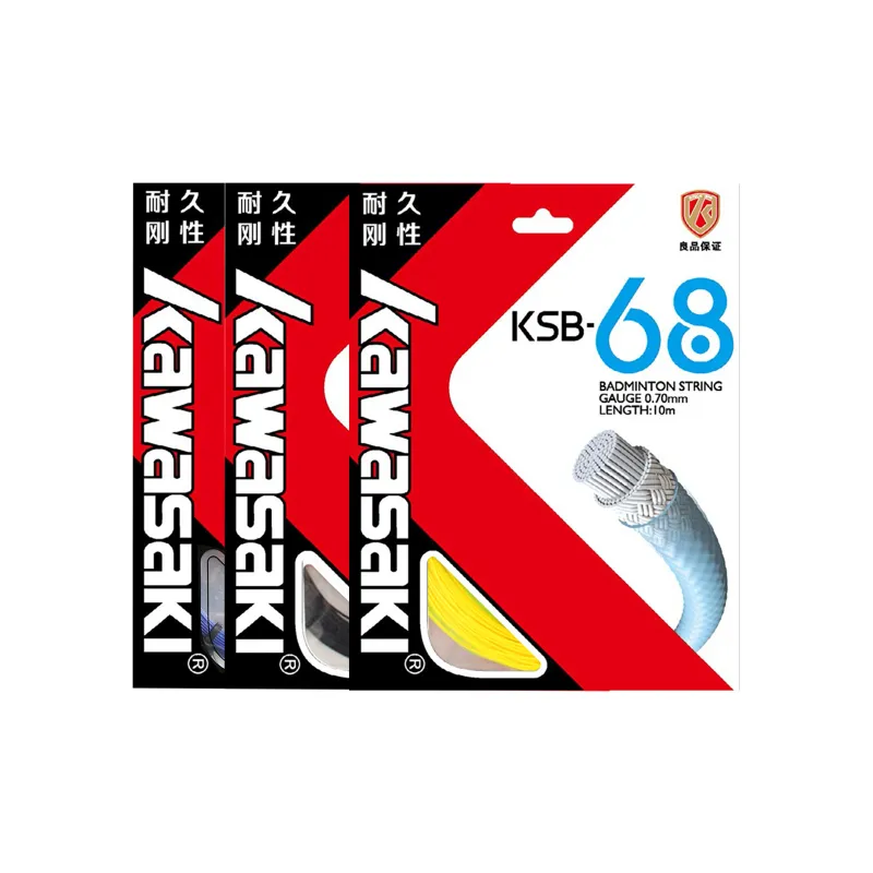 Kawasaki Super Pound Series Stretch Type Badminton Racket Strings Training/Competition Unisex 0.7mm*10m-12