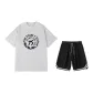 2 Pack (White Heather Gray Top+Black Shorts)