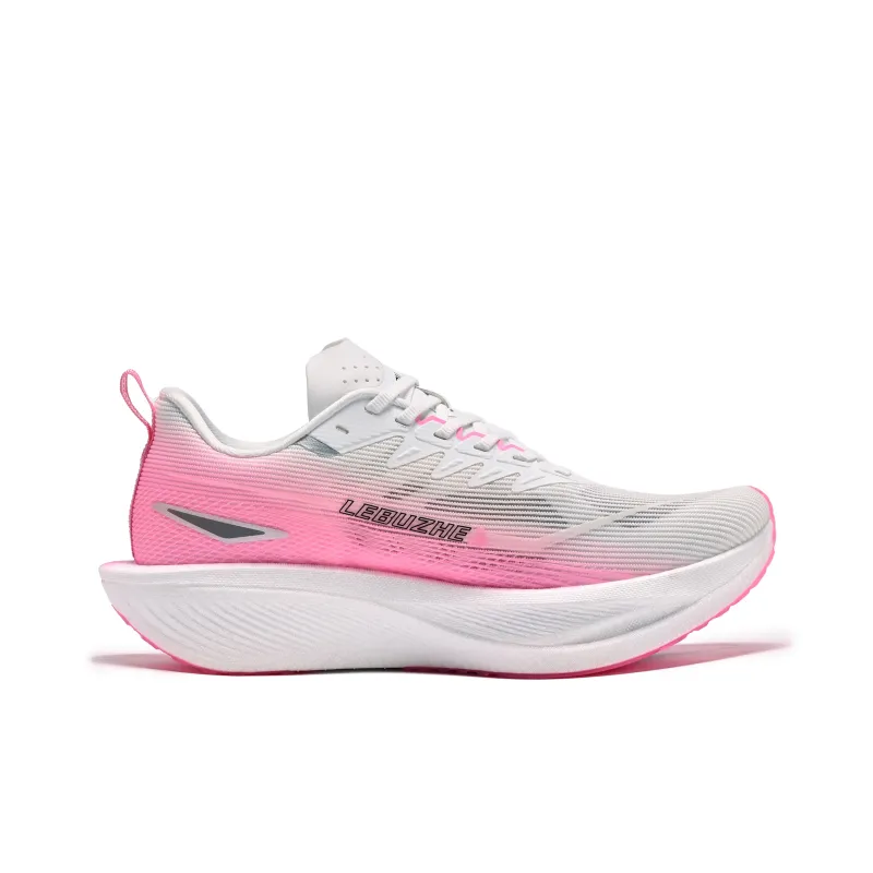 LEBUZHE Low Top Running Shoes Unisex Lime Cherry Blossom Mismatched-6
