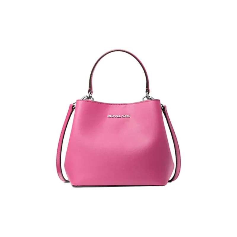 MICHAEL KORS Pratt Coated Canvas Shoulder Bag, Crossbody Bag, Handbag Trumpets Women's Dragon Fruit-0