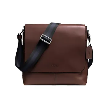COACH Charles Cow Leather Briefcase, Crossbody Bag, Shoulder Bag Large Size Men's Dark Brown