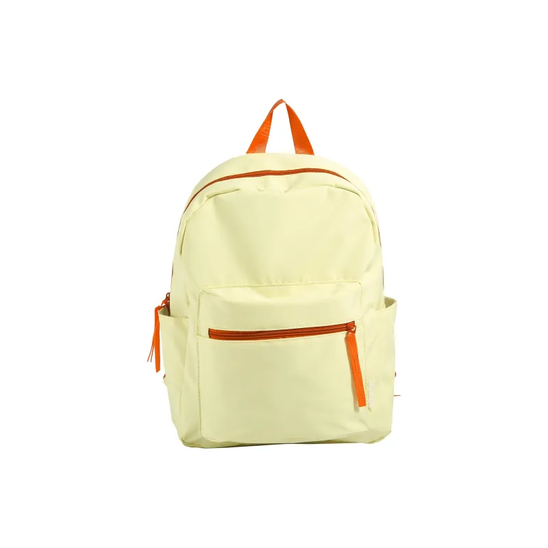 WICKBUEN Nylon Fabric Backpack Regular Unisex White/Black/Yellow-17