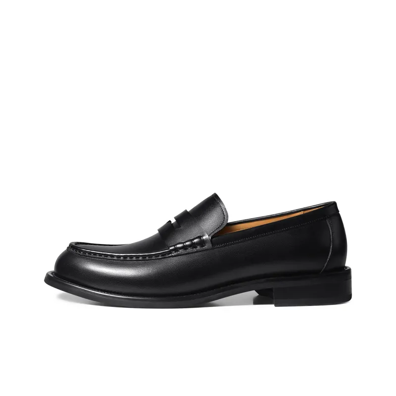 THOM WILLS Business Commute Versatile Slip on Casual Shoes Men's Black-0