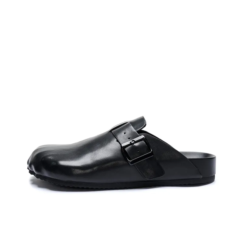 HD Abrasion Resistant Slip Resistant Closed Toe Slippers Unisex Black-6