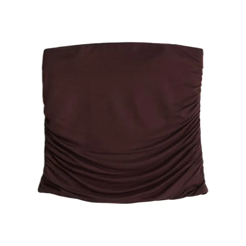H&M Strapless Tops Women's Dark Brown-0