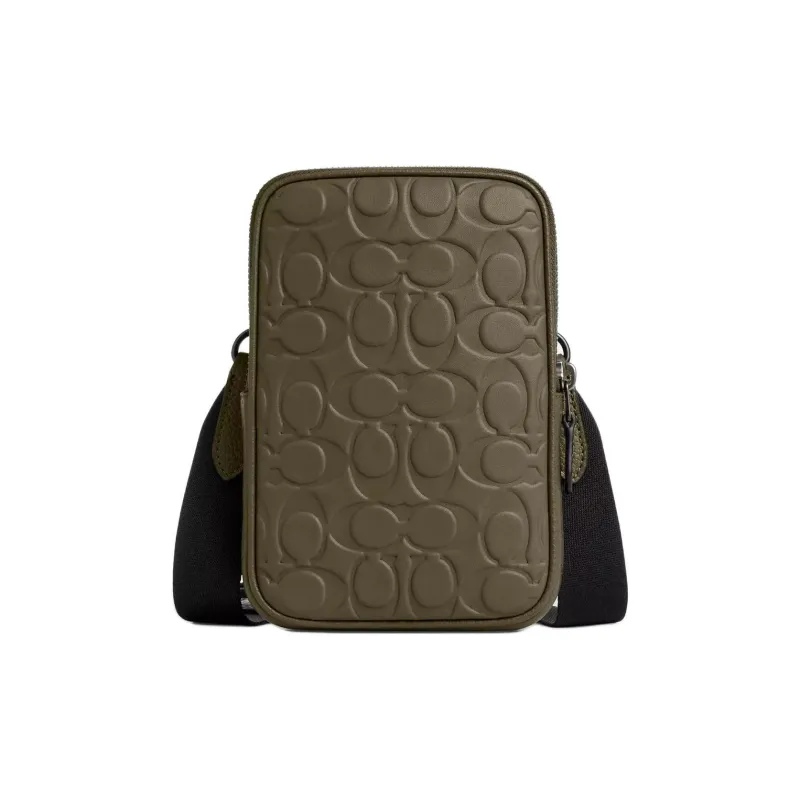COACH Aden Smooth Calf Leather Crossbody Bag Mini Women's Olive Umber-0