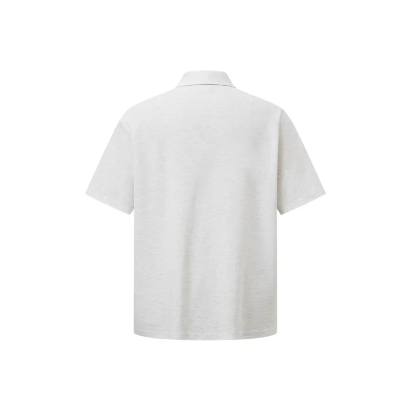 CHINISM Polo Shirts Unisex Heather Gray-1