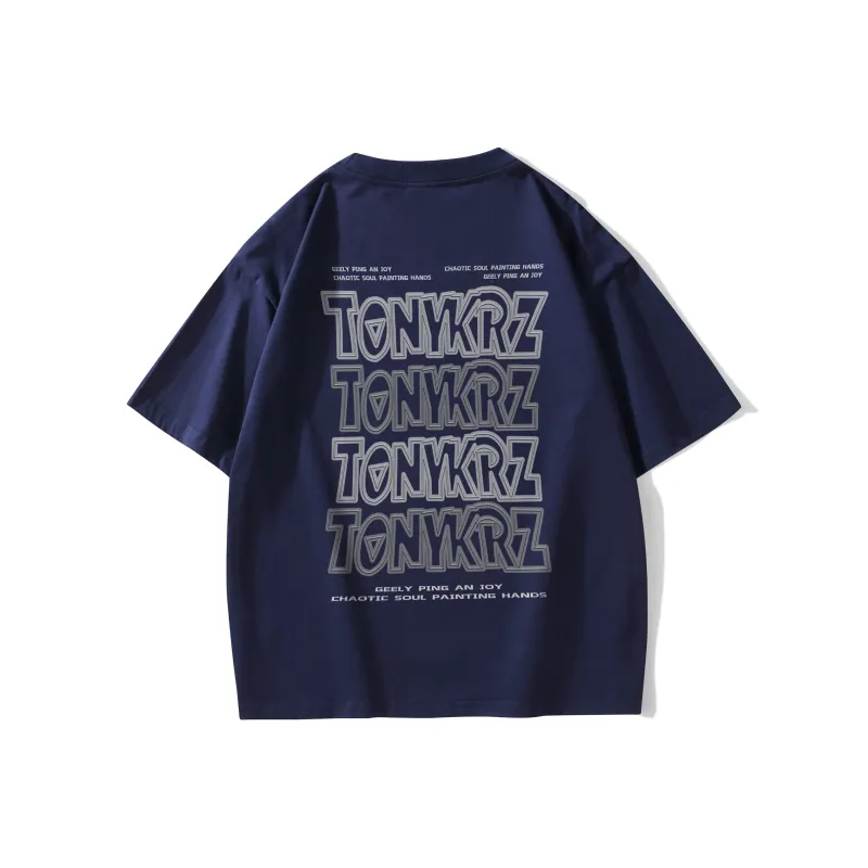 TONYKRZ T Shirts Unisex Navy Blue-1