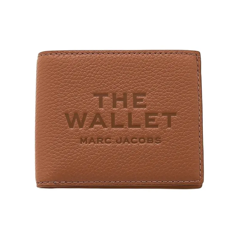MARC JACOBS Full Grain Leather Wallet Unisex Brown-0