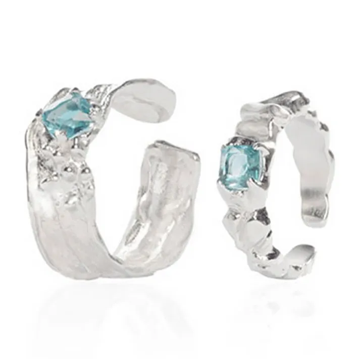 Cuz Strange Intention Zircon Rings Unisex-0