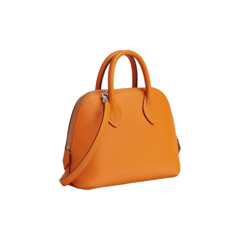 HERMES Bolide Evercolor Calfskin Handbag Mini Women's Apricot & Gold-2