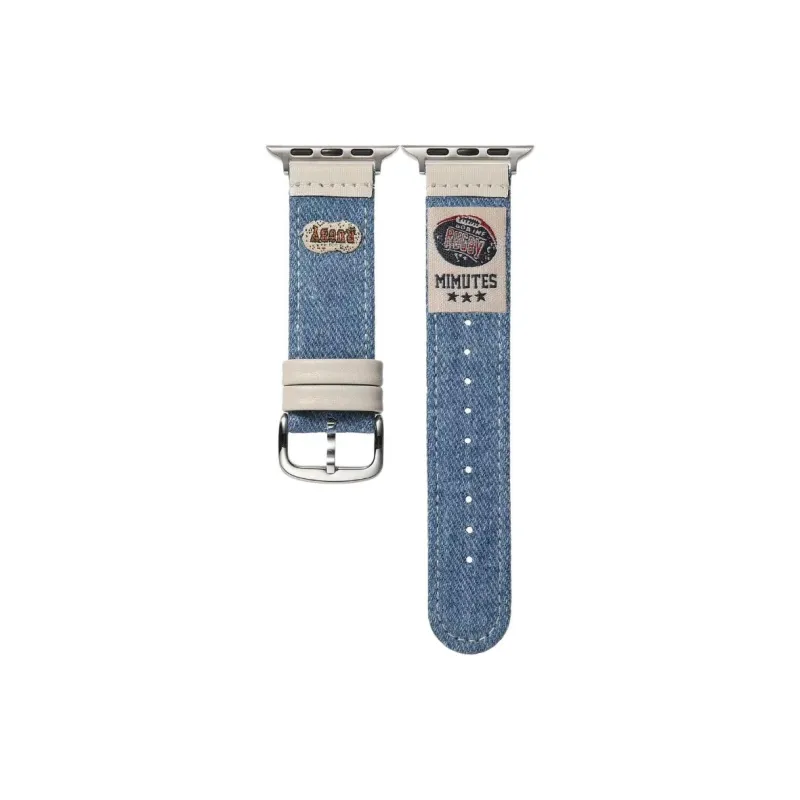 KVZUVUU Apple Compatibility Watch Band Denim Material-2