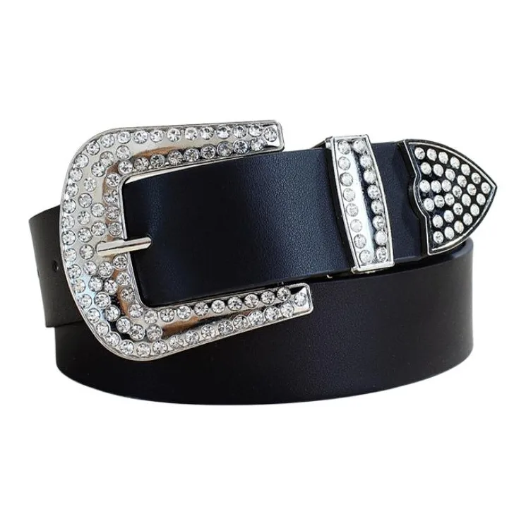 JEANSWEST PU Leather Belts Women's 3.8CM-3