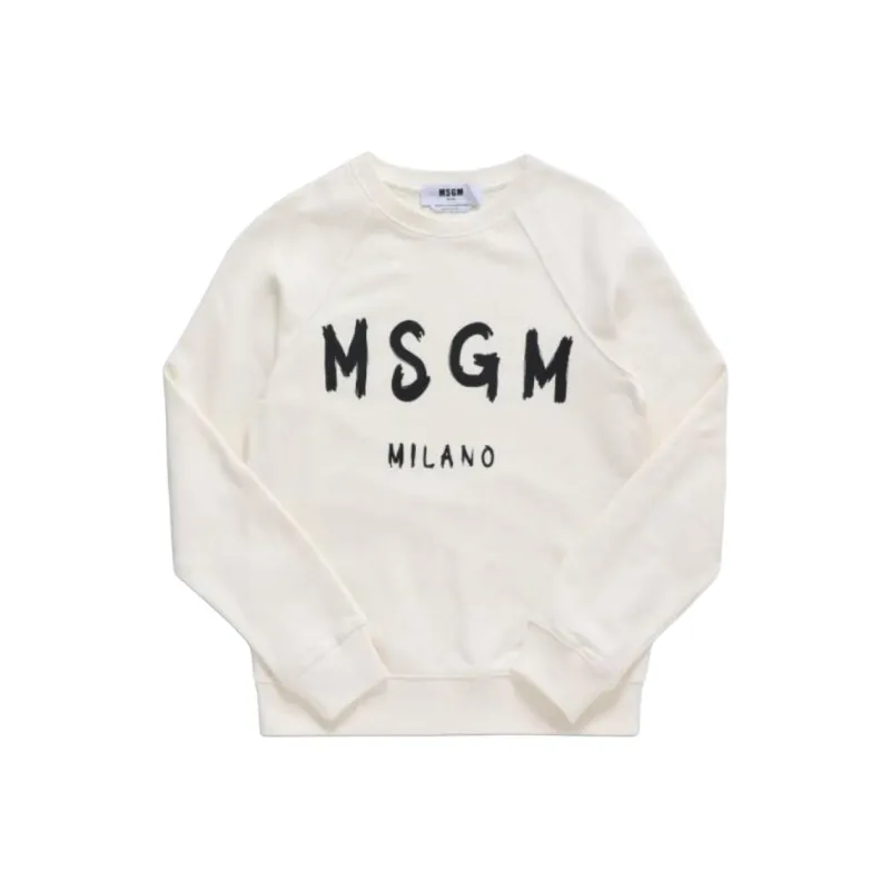 MSGM Sweatshirt Women's Ivory White-0