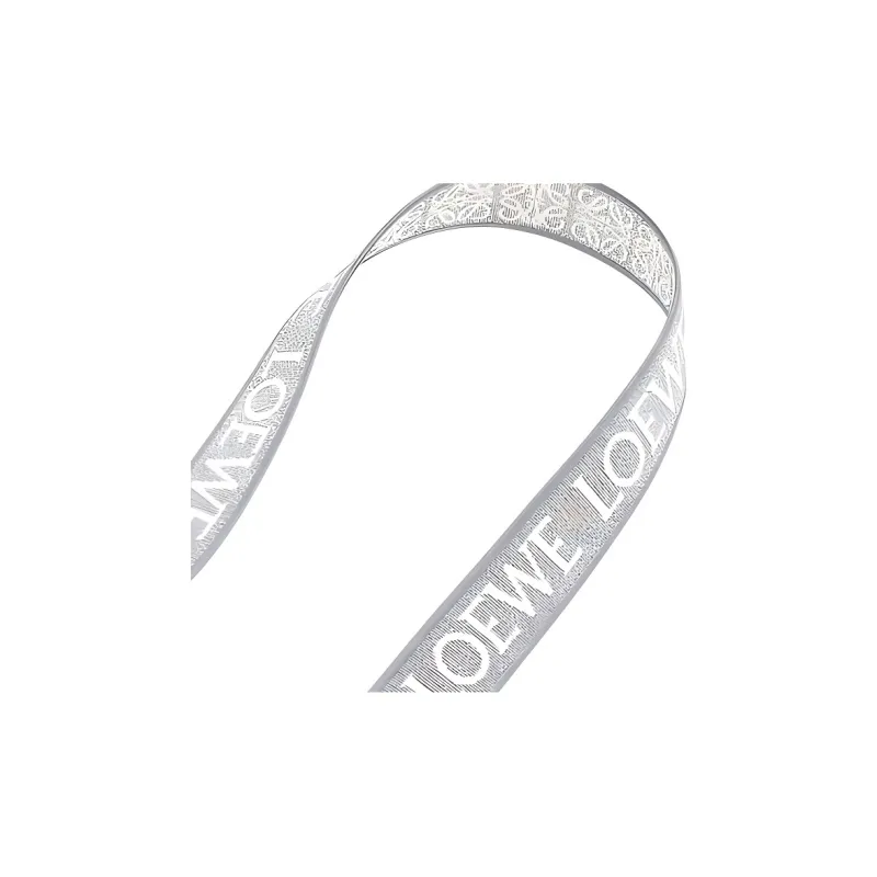 LOEWE Anagram Jacquard Fabric With Cow Leather Bag Strap Women's Silver-4