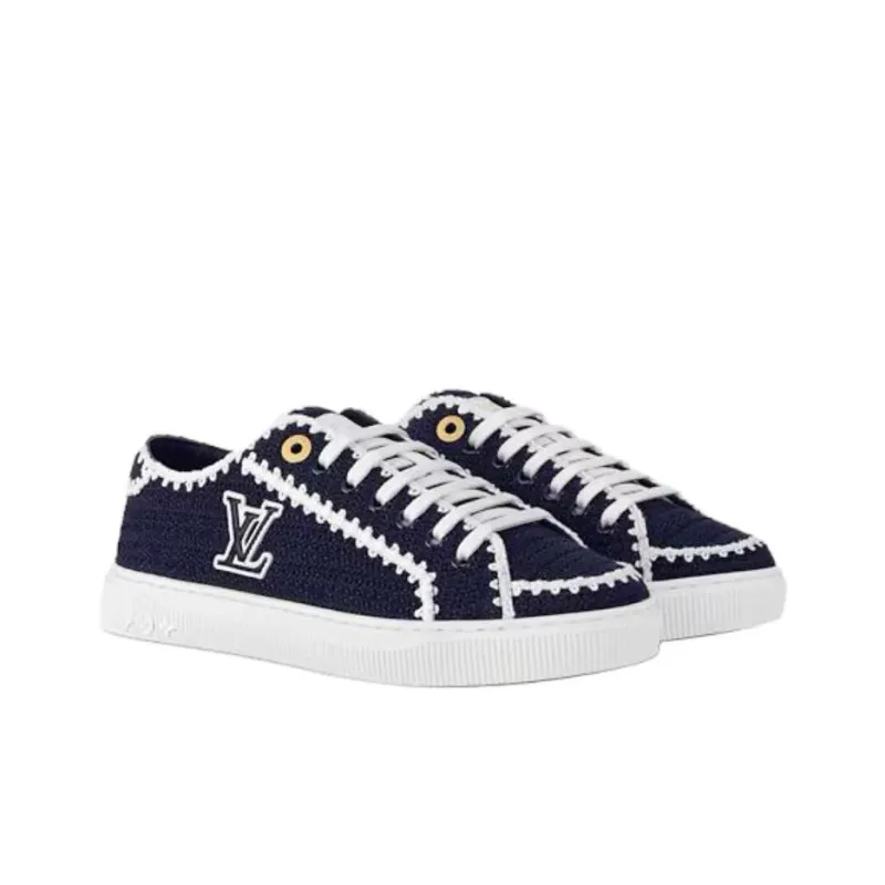LOUIS VUITTON Lagoon Low Top Skateboard Shoes Women's Blue-2