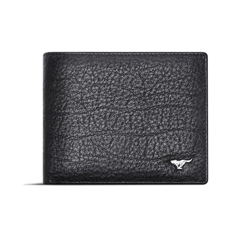 SEPTWOLVES Top Grain Cow Leather Wallet, Card Holder, Wallet Men's Black-1
