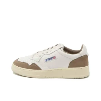 AUTRY Medalist Abrasion Resistant Low Top Skateboard Shoes Men's White Brown